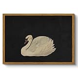 ARPEOTCY Gerahmte Wandkunst für Wohnzimmer, Vintage-Schwan, Leinwand, Wandkunst,...