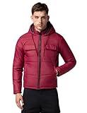 FYLTR Leichte Winterjacke für Herren mit Stehkragen und Kapuze, durchgehender...