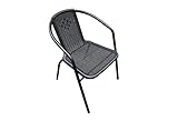 LC Garden »Garvista« Stapelstuhl 56x62x72cm schwarz Gartenstuhl Terassenstuhl...