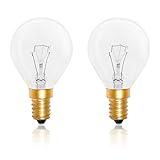 2 Stück Backofenlampe G45 E14, Dimmbar 2700K Warmweiße Herd-birne, 410 Lumen,...