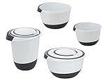 Spetebo Rührschüssel Set - 4-teilig - Kunststoff Schüssel mit rutschfestem...