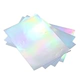 22 Blatt Bedruckbares Holografisches Aufkleberpapier für Tintenstrahldrucker, A4-Größe,...