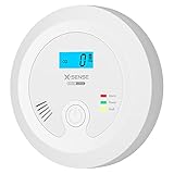 X-Sense CO Melder mit austauschbarer Batteriebetrie und LCD Display inkl....