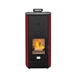 STUFE A PELLET ITALIA - New York 22 kW Wi-Fi - Pelletofen Hydro, erzeugt Wärme für...
