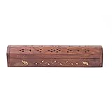Räucherstäbchenbox, Räucherstäbchenhalter für Stäbchen und Kegel aus Holz,...