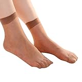 Ahagogo Socken für Frauen zugeschnitten 10 Paare Silk Girl Knöchel elastisch niedrig...