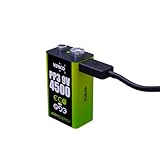 Verico LoopEnergy 9V Block 2er Pack, PP3, 4500 mWh, Wiederaufladbare USB-C...