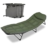 Peviasot Angelsport Karpfenliege 195 x 65 x 32 cm Angelliege bis 160KG Campingliege...