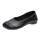 Retro Einfarbig Flacher Mund Flacher Quadratischer Lässige Einzelne Schuhe Handball...