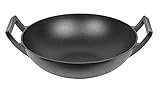 El Fuego® Wok aus Gusseisen, Grillwok, für Grill und Herd, Gasgrill,...