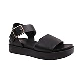Fashion Thirsty Phoenix Phoenix Plateau-Sandalen für Damen, Schwarz , 39 EU
