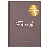 LEAF & GOLD® Freundebuch zum Ausfüllen I Freundebuch für Erwachsene mit edlem...