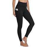 Gayhay Leggings Damen High Waist Sport Leggings mit Taschen Schwarze Sportleggins Lang...