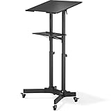 BONTEC Stehpult Höhenverstellbar Schreibtisch/Laptoptisch mit Rollen/Laptop Ständer...