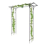 LEADZM Gartenbogen aus Metall 206x41x208cm – Rosenbogen & Rankgitter in...