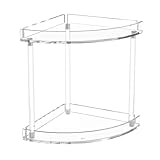 Asinfter Badezimmer-Organizer mit 2 Etagen, Acryl, Eckregal, Waschtisch-Tabletts
