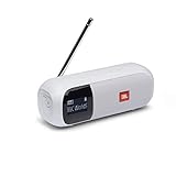 JBL Tuner 2 Radiorekorder in Weiß – Tragbarer Bluetooth Lautsprecher mit MP3, DAB+ &...