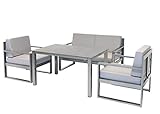 MFG Lounge-Set, 4-teilig | wetterfest | Stabile Alu-Gestelle, pulverbeschichtet |...
