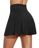 Damen Plissierte Tennisrock mit Hose Sommerrock Minirock Sportrock Golfrock Tennis Golf...