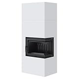 Kratki Home Simple Box Kamin-Ofen Stahl-Verkleidung weiß 2-Seitig Türanschlag...