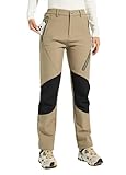 WILLIT Damen Schneehose Thermohose Gefüttert Wanderhose Fleece Wasserdicht Softshellhose...