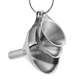 Trichter zum Befüllen von Flaschen dreiteiliges Edelstahl-Trichter-Set Mini-Trichter...