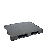 Universal Palette 1200x1000 mm aus HDPE-RE Kunststoff schwarz/anthrazit geschlossenes Deck
