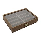 Perfeclan Sonnenbrillen-Organizer-Box aus Holz, Aufbewahrungsbehälter für Brillen, 8...