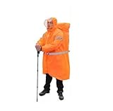 FDSAD Multifunktionaler wasserdichter Regenponcho mit Kapuze, leicht, mit Reflektor,...