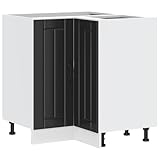 Genérico Wenjingqi Küchen-Eckschrank Lucca Holz Ingenieurwesen Schwarz, Schwarz 853748