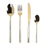 Oreilet 24-teiliges Vintage-Besteck-Set für 6 Personen, Besteck-Set aus Edelstahl mit...