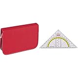 Brunnen 104918520 Schüler-Etui Crinkle (19,5 x 13,5 x 3,5 cm, 1 Klappe, rot befüllt mit...