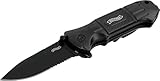 Walther Black Tac Knife Klappmesser mit Linerlock-Verriegelung, Spearpoint-Klinge aus 440C...