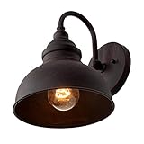 Quevia-Eletro AußenWandleuchte Retro E27 Rostfarbe wandstrahler Aussenleuchten...