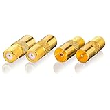 SEBSON SAT Antenne Adapter Set - 2X F-Buchse auf Koax Stecker (IEC), 2X F-Buchse...