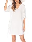 AI'MAGE Damen Strandkleid Bikini Cover Ups Sommer Bademode Strand Vertuschen Shirt Bikini...