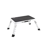 JADDUO Tritthocker Klappbar, Tritthocker mit Rutschfester Plattform Stahl Trittleiter mit...