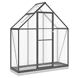 vidaXL Gewächshaus mit Fundamentrahmen, Pflanzenhaus mit Dachrinnensystem...