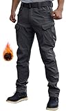 WINKEEY Herren Softshellhose Wasserdicht Wanderhose Outdoorhose Winddicht Warm...