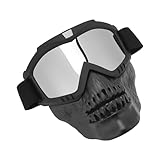 Motorradbrille, Tragen Sie Bequem eine UV-beständige Totenkopf-Motorradbrille für...