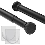 GOOWIN 1 Stück Duschvorhangstange, 80–204 cm Duschvorhangstange Ohne Bohren, Metall...