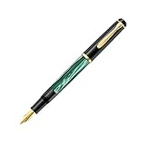 Pelikan Füllhalter Classic 200, Grün-Marmoriert, Feder M (mittel), hochwertiger...
