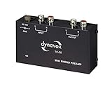 Dynavox TC-20 Phono-Vorverstärker, kompaktes Metall-Gehäuse, für Plattenspieler mit...