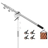 Soonpho Metal Heavy Galgen für C Stand Silber Auslegearm 3.6ft bis 8.2ft Galgenstativ,C...