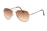 Filtral Pilotenbrille/Goldene Unisex Flieger-Sonnenbrille für Damen und Herren & Gläsern...