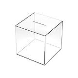 Factorys Playing Klare Bank für Kinder Erwachsene Acryl transparente Spardose quadratisch...