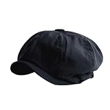 Newsboy Cap Herren Schiebermütze Herren Barett Cap Retro Herringbone Mütze mit...