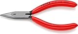 Knipex Greifzange für Feinmechanik schwarz atramentiert, mit Kunststoff überzogen 125 mm...