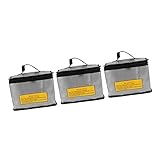 Okuyonic Lipo Battery Safe Bag, Flammhemmende PVC-Faser-Außenschicht Lipo Battery Safe...