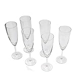 IKEA 6-er Set Sektgläser SVALKA Gläserset mit sechs Sektgläsern - mit 21cl Inhalt -...